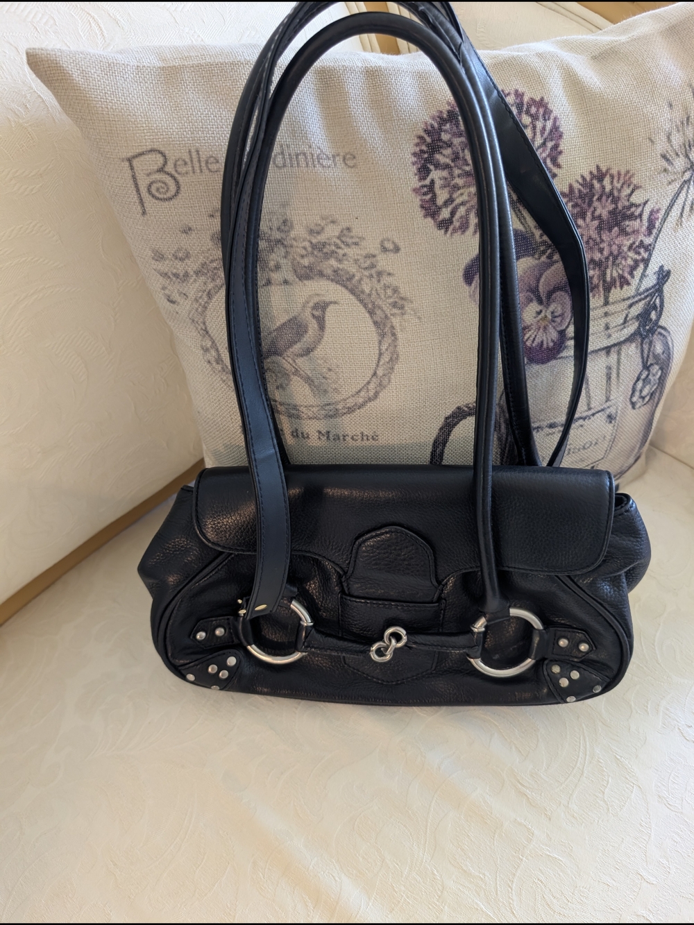 Vintage Leather Horsebit Bag